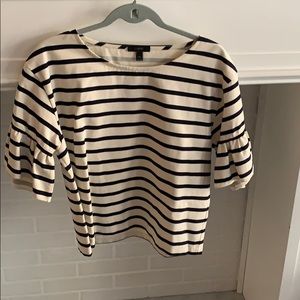 JCrew Blue & White Stripe Shirt • Size M